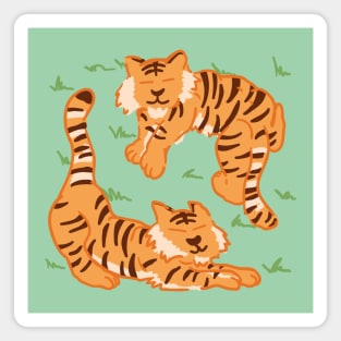 Happy tigers Magnet